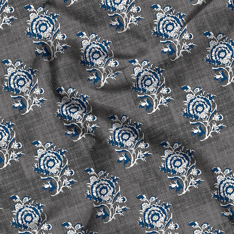 Yasti Reversible Ethnic Cotton Comforter (Grey & White) - 150 GSM media 6