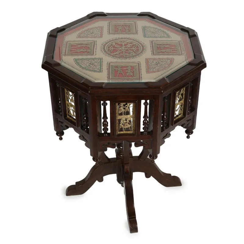 Kara Pillar Teak Wood Side Table media 3
