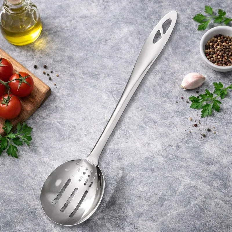 Slotted Stainless Steel Serving Spoon - 35 CM media 4