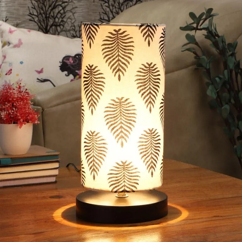 Tropica Torine Fabric Table Lamp - Black,White media 1