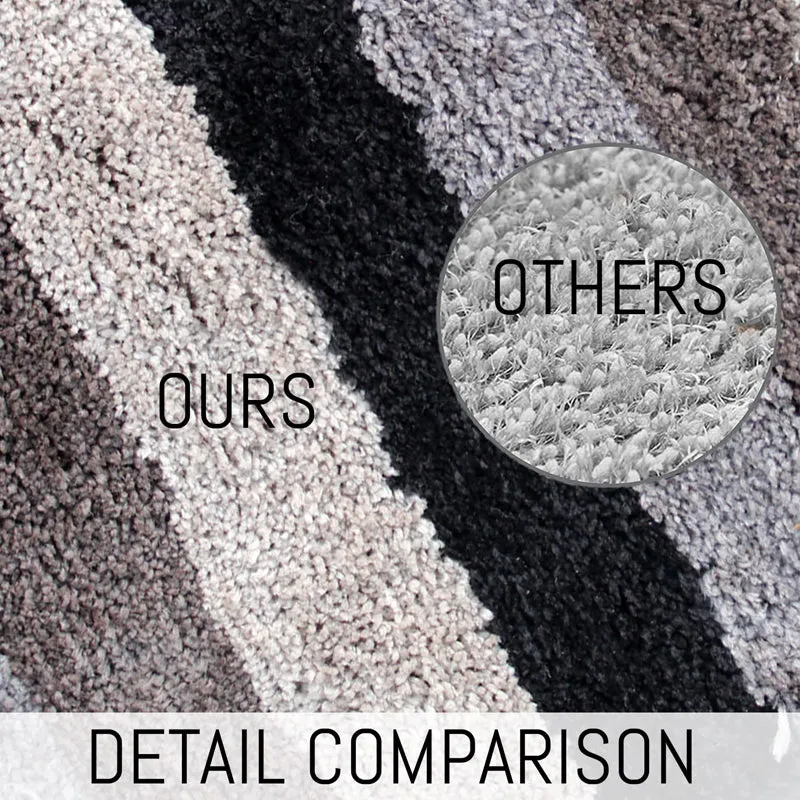 Jericho Luxe Micro Fiber Runner Rug - Grey, Black media 4