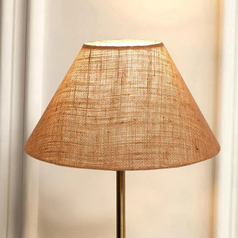 Loft Gleam Jute & Metal Table Lamp (Empire) - Brown,Gold media 3