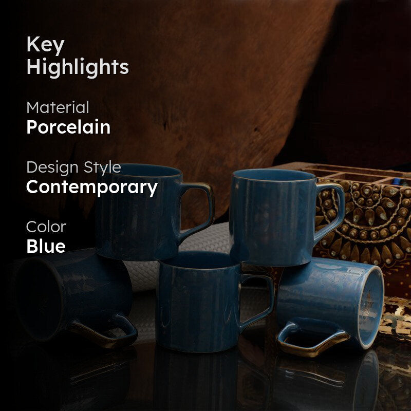 Ember Porcelain Tea Cup (200 mL Each) -  Set of Six media 2