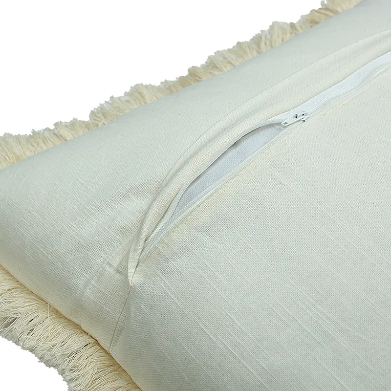 Botanic Silk Touch Woven Cotton Cushion Cover (Gold) - Set Of Two media 7