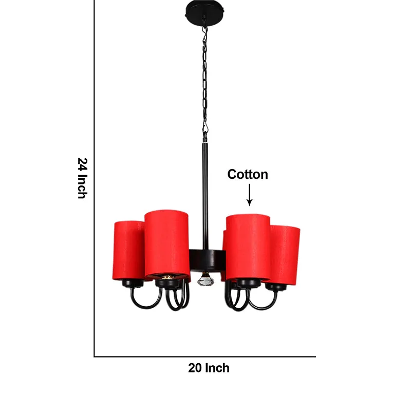 Viya Cylindrical Ceiling Lamp - Red media 5