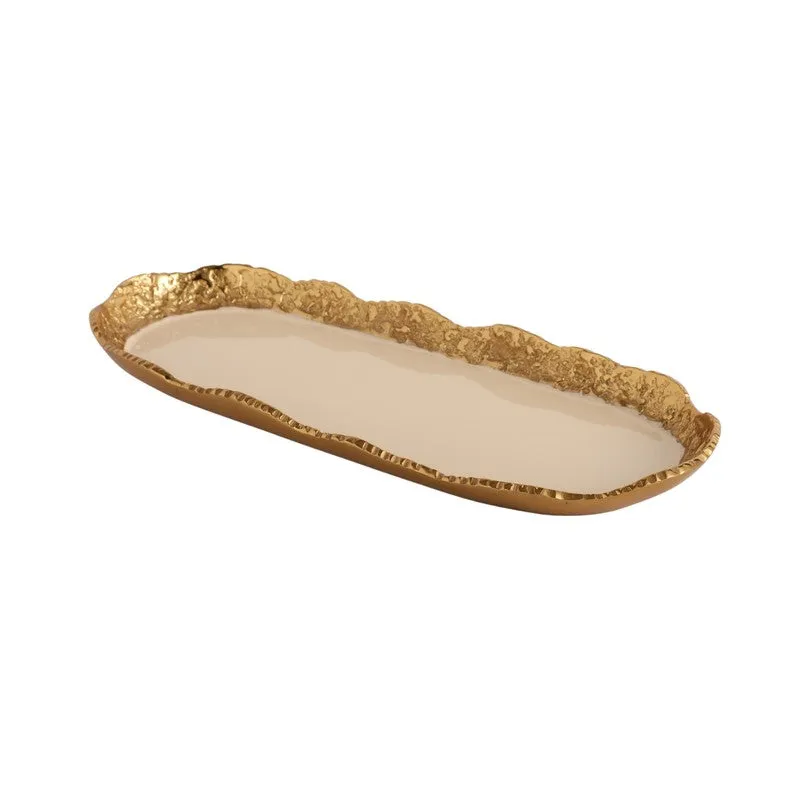 Elegant Trio (Gold) Snack Bowl with Tray - Four Piece Set media 4