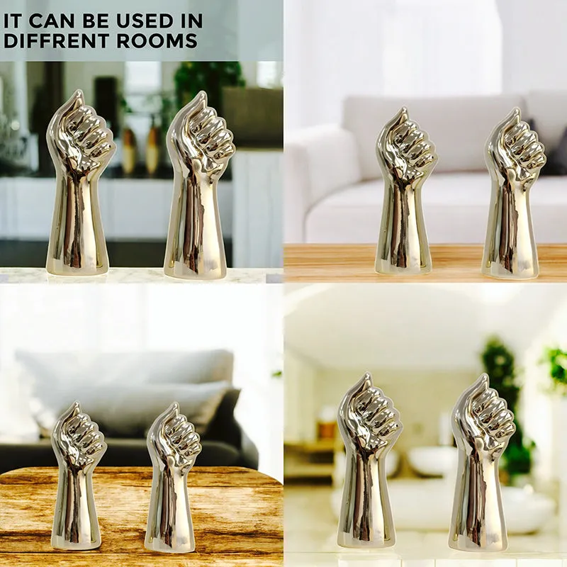 Hand Bouquet Vase (Gold) - Set Of Two media 5