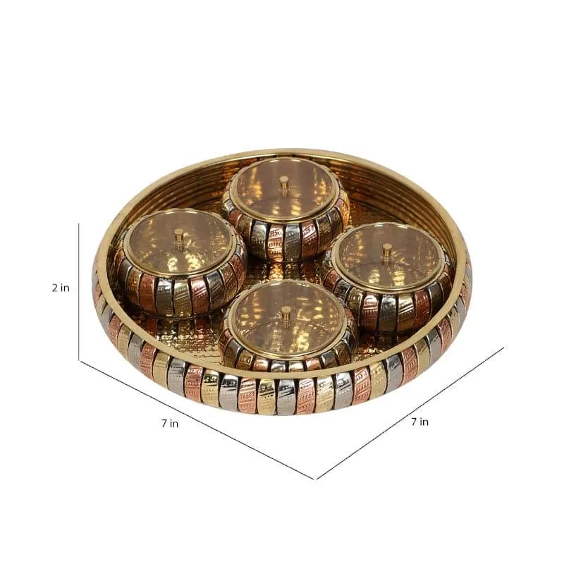 Vidra Ethnic Basket With Jar - Set Of Five media 5