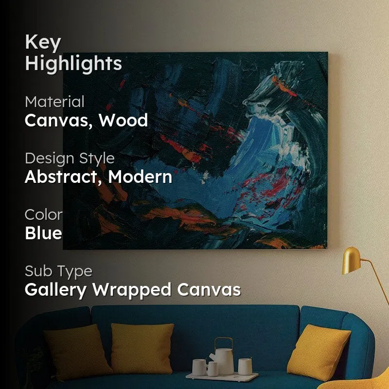 The Abstract Luxury Canvas Painting - Gallery Wrap media 2