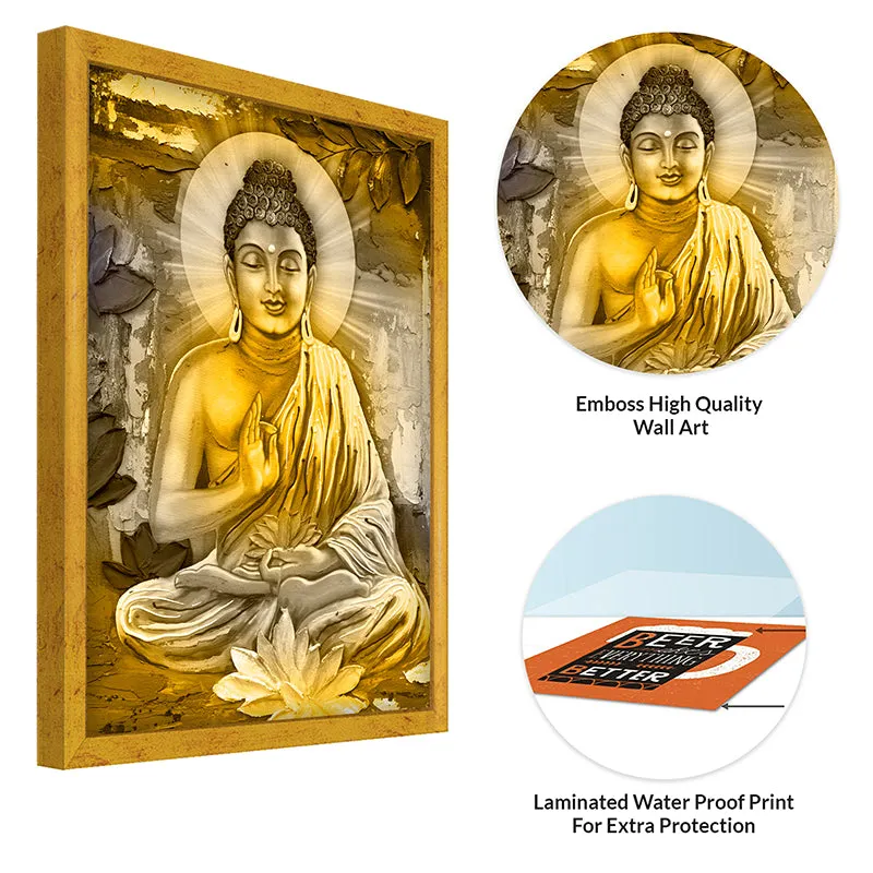 Golden Aura Buddha Wall Art media 2