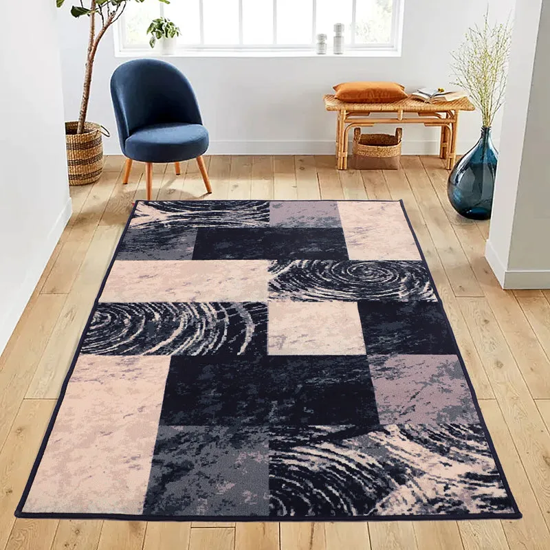 Monochrome Geometry Anti-Skid Carpet media 3