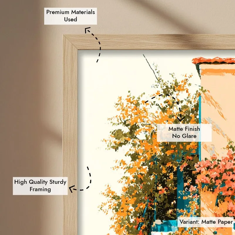 Floral Cascade Canvas Wall Painting - Brown Frame media 7