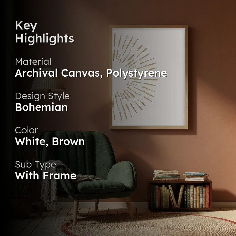 Natural Aura Canvas Wall Painting With Brown Frame media 2