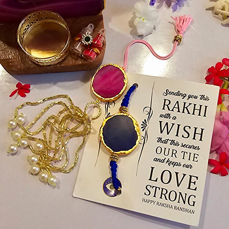Khushi Agate Rakhi Gift Box media 4