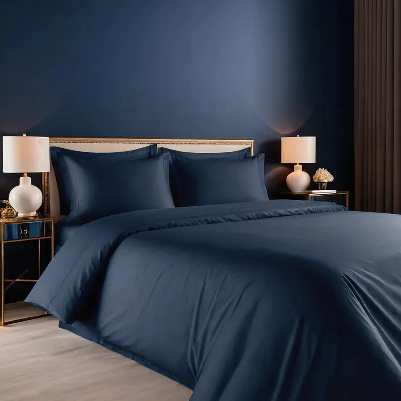 Moonweave Solid Cotton Bedsheet (Ice Blue) - 400 TC media 5