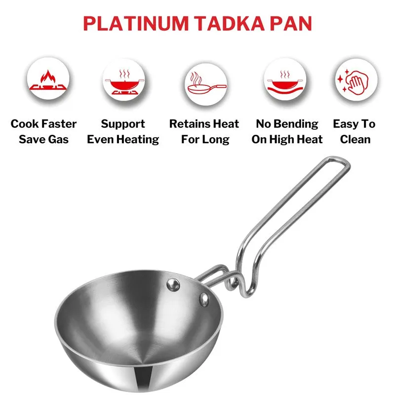 Vinod Zyora Stainless Steel Tadka Pan - 300 ML media 5