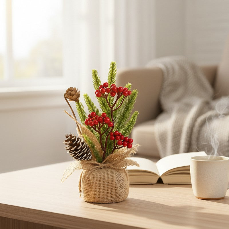 Evergreen Berry Festive Decor Artificial Flower media 3