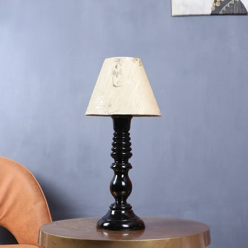 Fayra Iron Table Lamp - Black,Beige media 3
