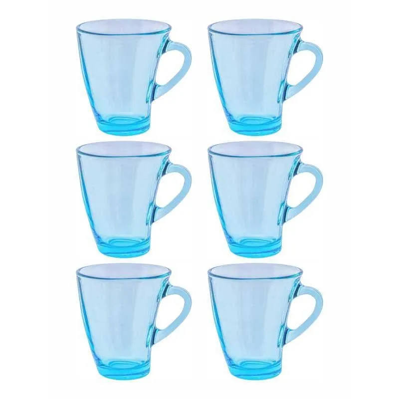 Pasabahce Glass Tea Cup (170 mL Each) /Blue)- Set of Six media 3