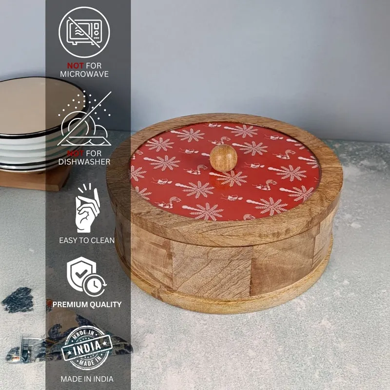 Rasva I Wood Roti Box - Red media 5