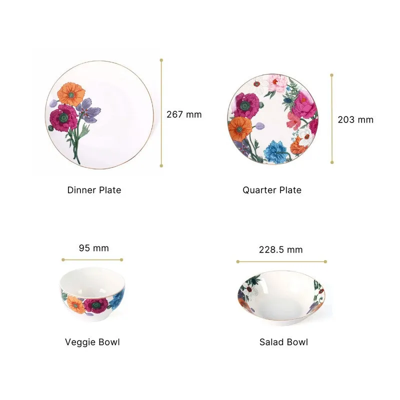 Linea Luxe 24k Gold Brushed Dinner Set (Multicolor)- 27 Piece Set media 11
