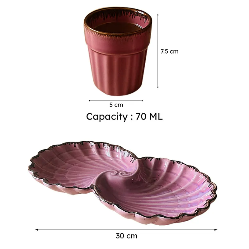 Shelliv Ceramic Platter with Kulhad - Three Piece Set media 10