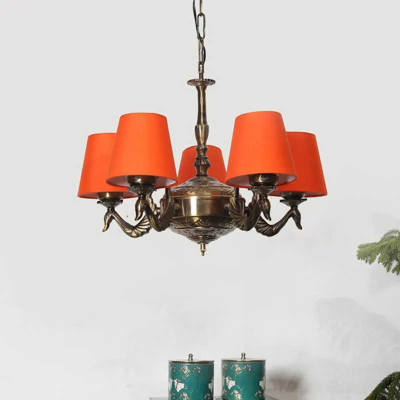 Fienda Conical Golden Antique Ceiling Lamp media 2