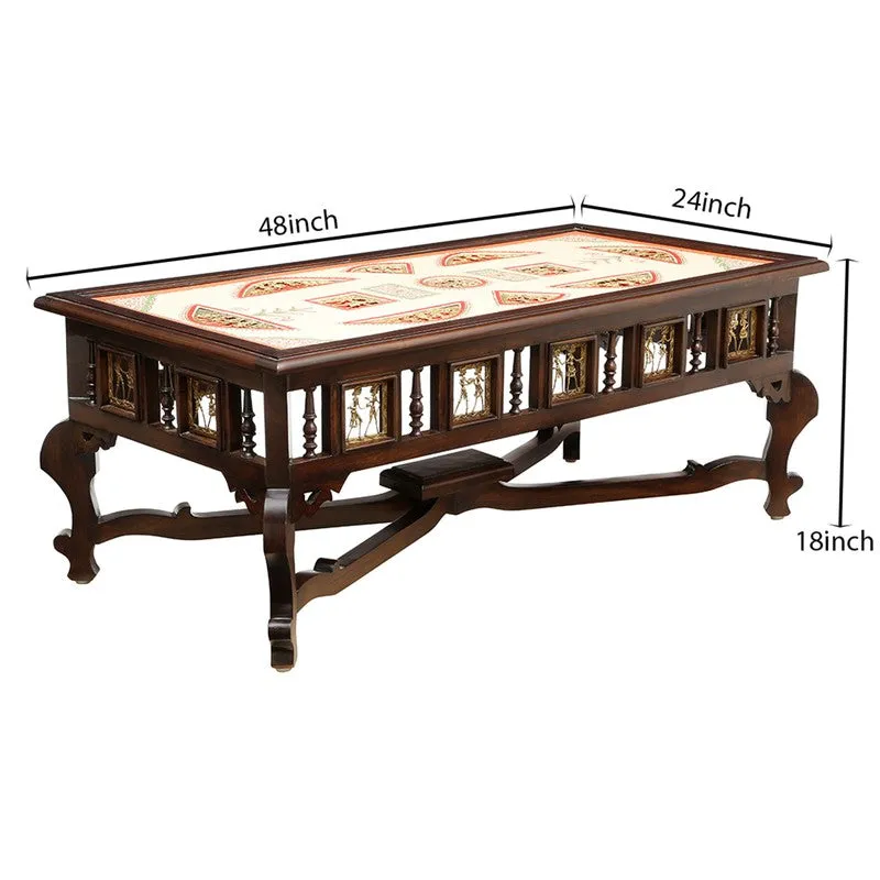 Vanam Teak Wood Center Table media 6