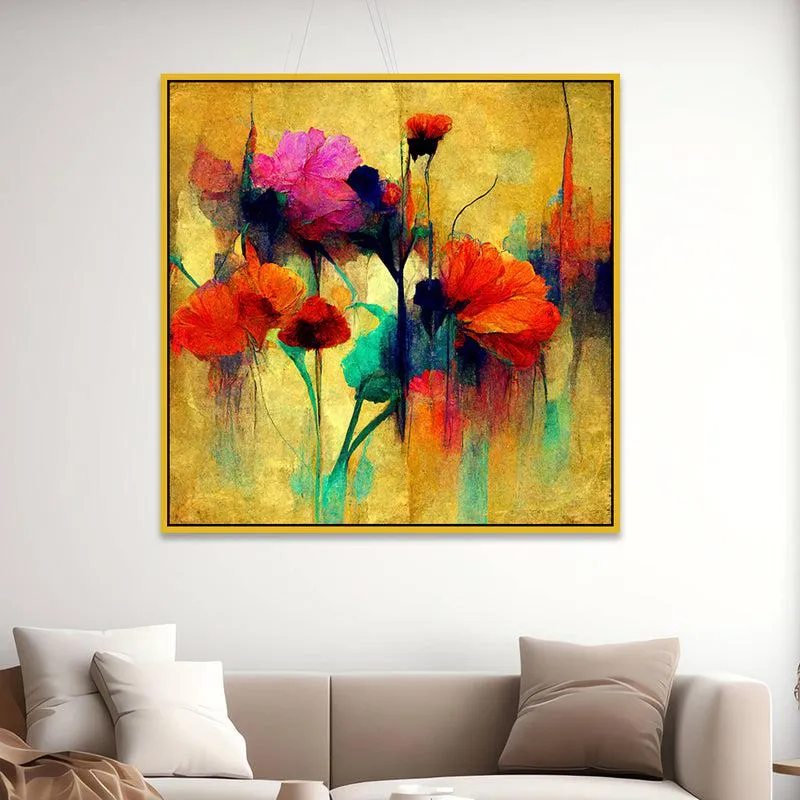 Origami Flowers Wall Painting media 1