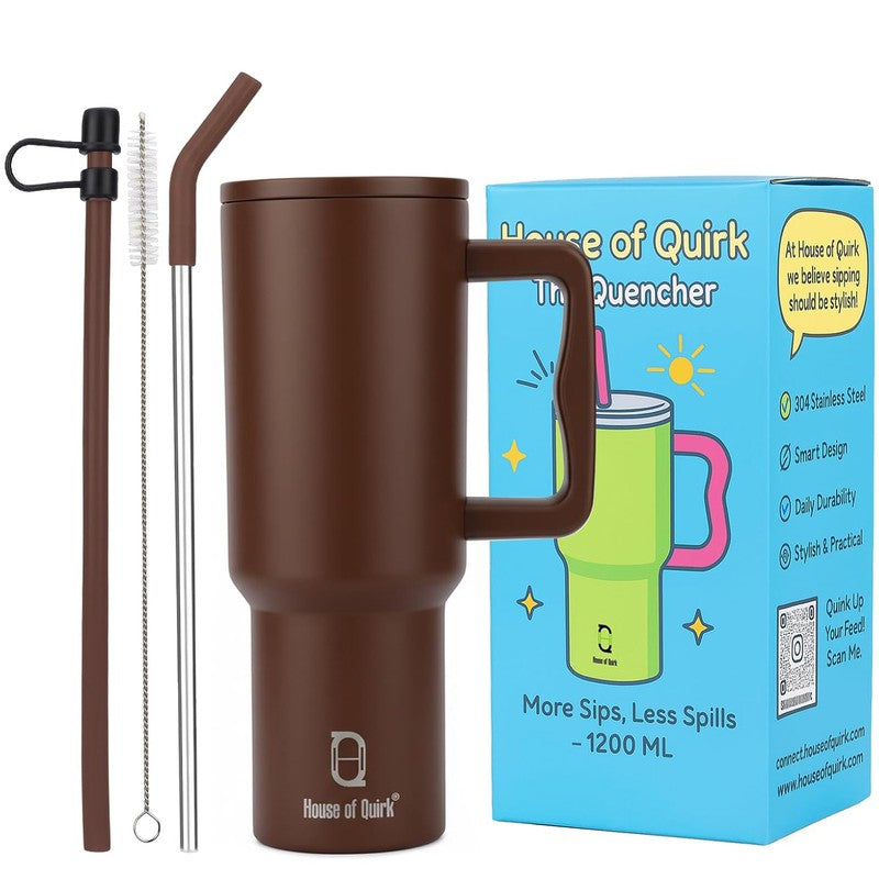 TerraTone Stainless Steel Tumbler (1200 ML) - Brown media 4