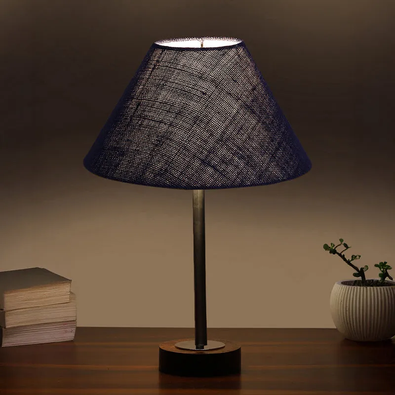Sienna II Rodin Wooden Table Lamp - Blue,Silver,Brown media 1