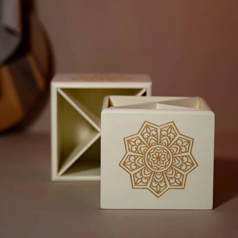 Hira Ethnic Cutlery Holder - White media 3