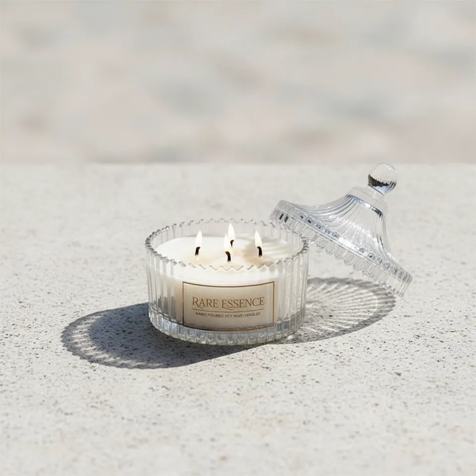 Penelope Carved Jar Candle - Herbal Notes media 1