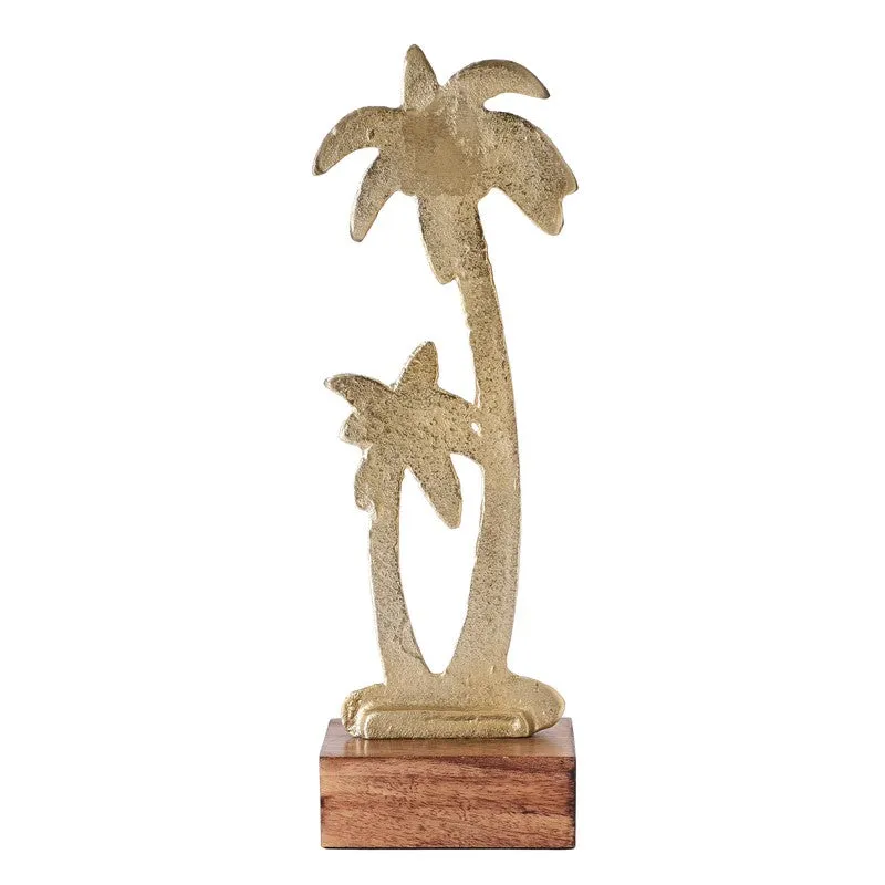 Shadow Palm Tree Aluminium Showpiece - Gold media 5