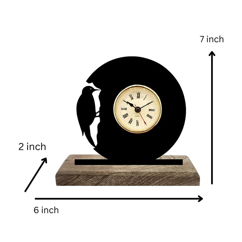 Avis Noir Analog Table Clock media 5