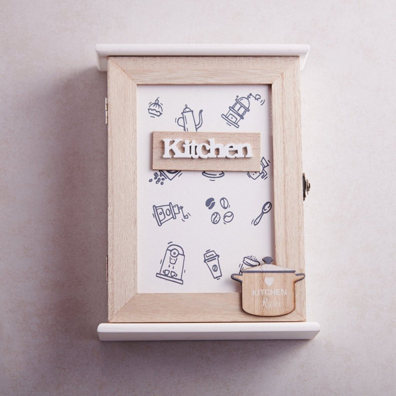 Kitchen Key Holder Wooden Wall Accent media 4
