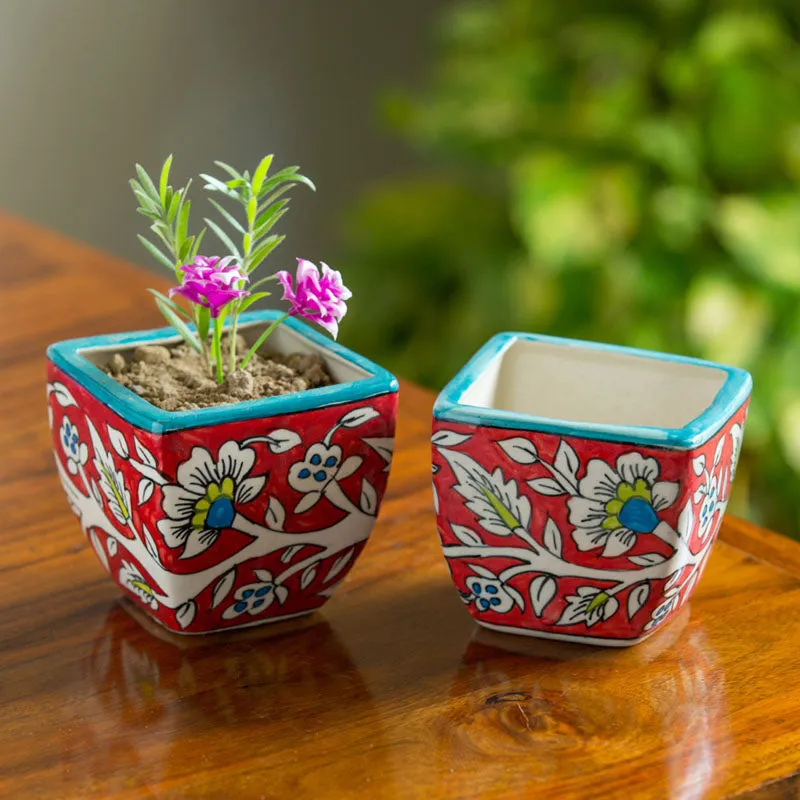Heritage Roots Handpainted Planter - Set Of Two media 2