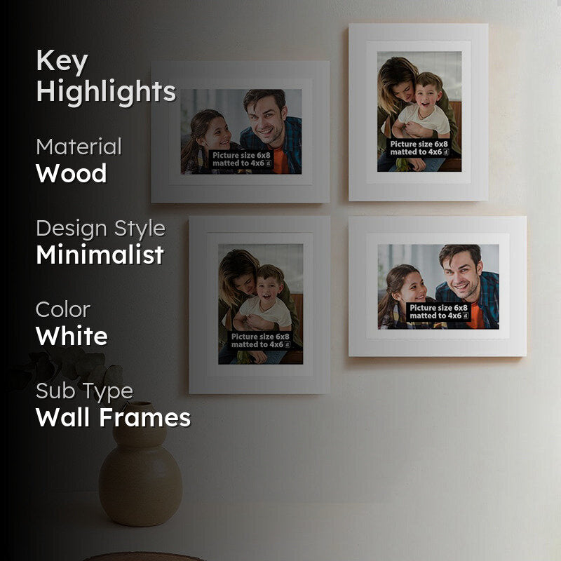 Timberline Photo Frame (White) - Set Of Four media 2
