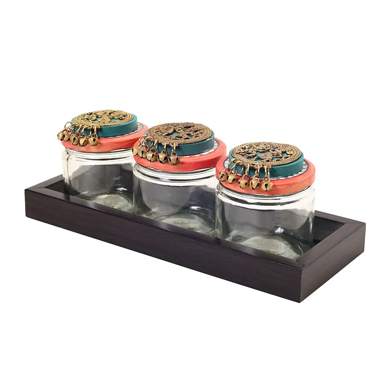 Hemant Jar Set With Tray - Four Piece Set media 6