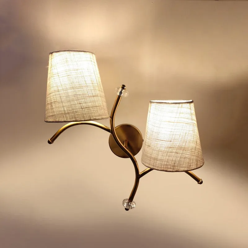 GlowStem Twin Jute Wall Lamp - Grey media 6
