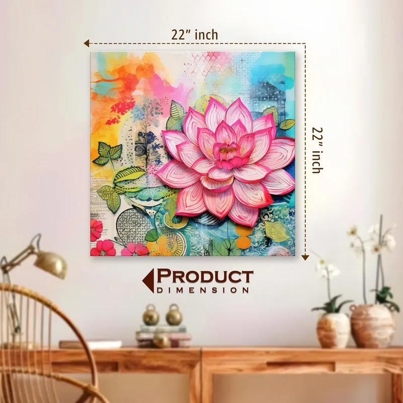 Orchid Lotus Wall Art Without Frame media 7