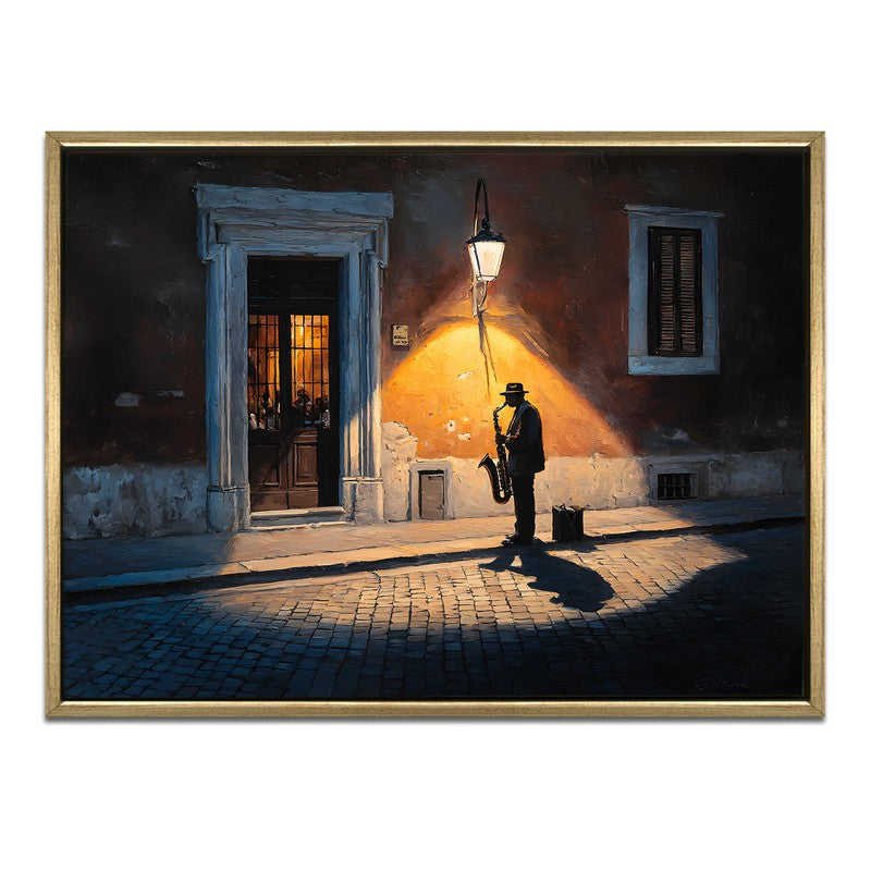 Lonely Melody Canvas Wall Painting With Frame media 3