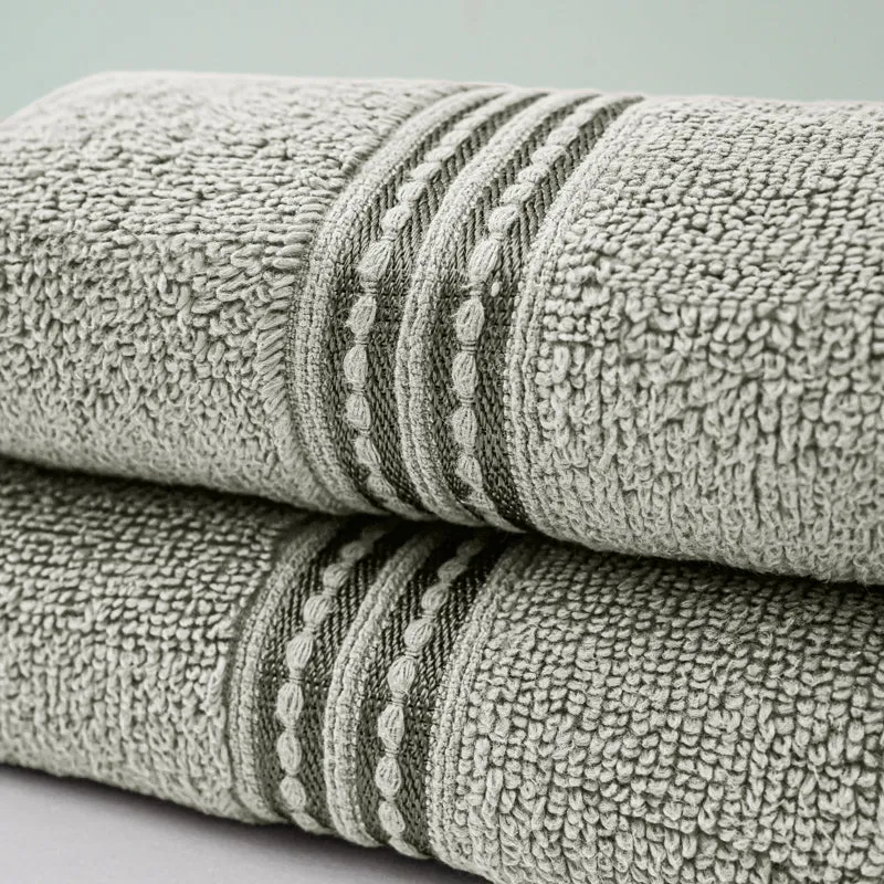 Micro Cotton LuxeDry Solid Hand Towel (Grey) - Set Of Two media 4