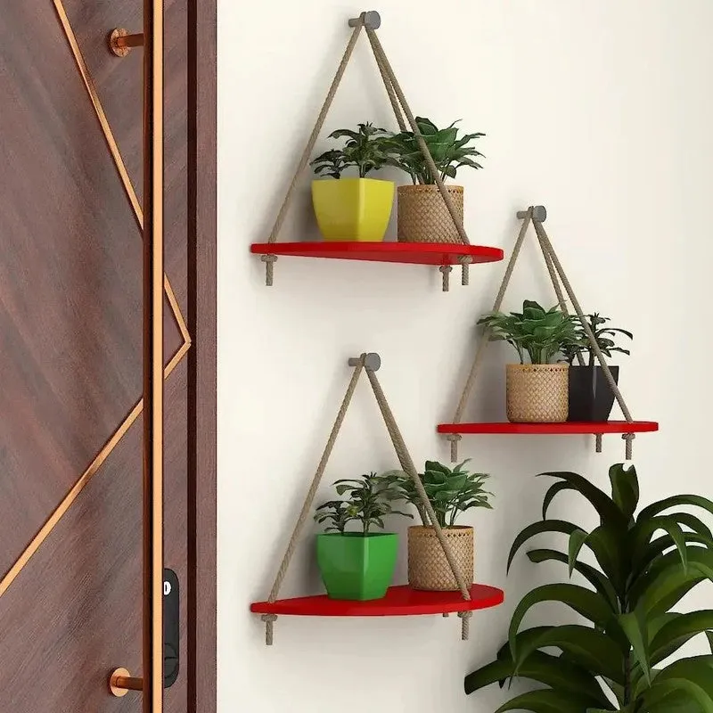 Pop Space (MDF,Wood) Shelves - Set Of Three media 3