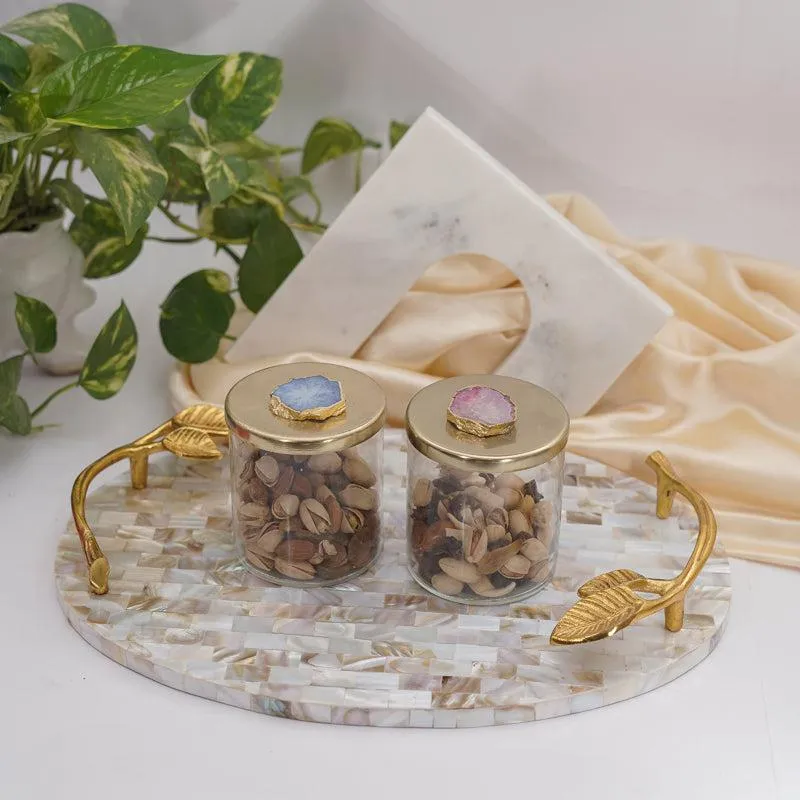 Selina Mother of Pearl Serving Tray media 1