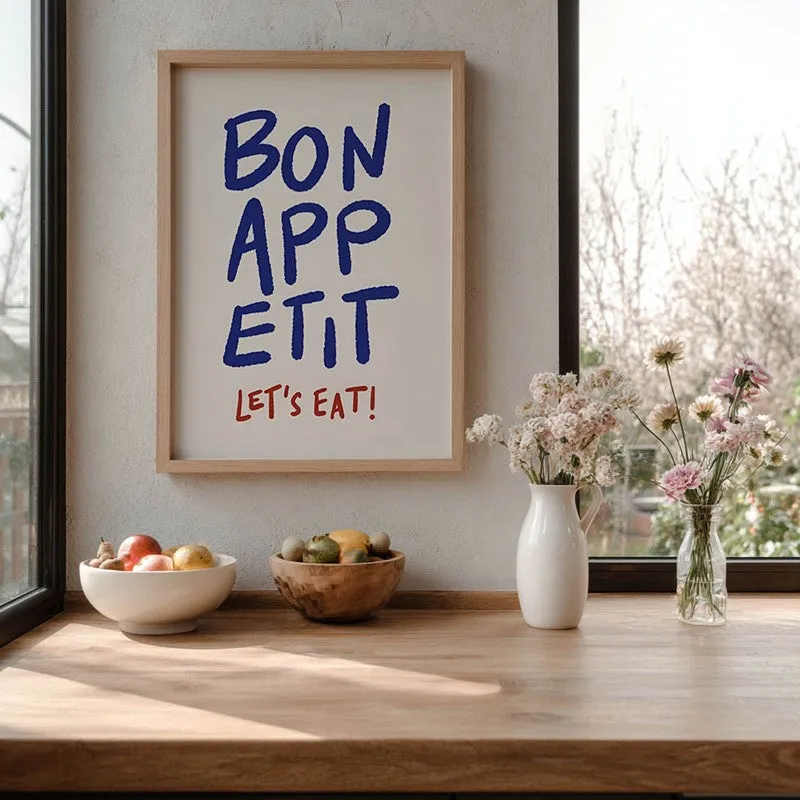 Bonappetit Archival Canvas Wall Art - Brown media 6