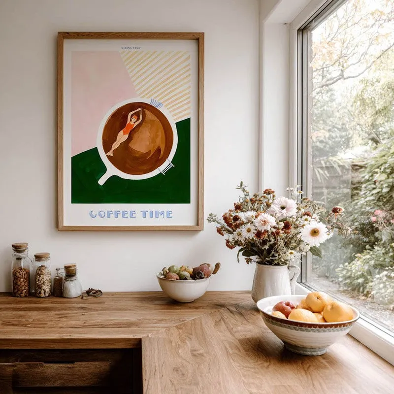 FloatingCoffee Archival Canvas Wall Art - Brown media 7
