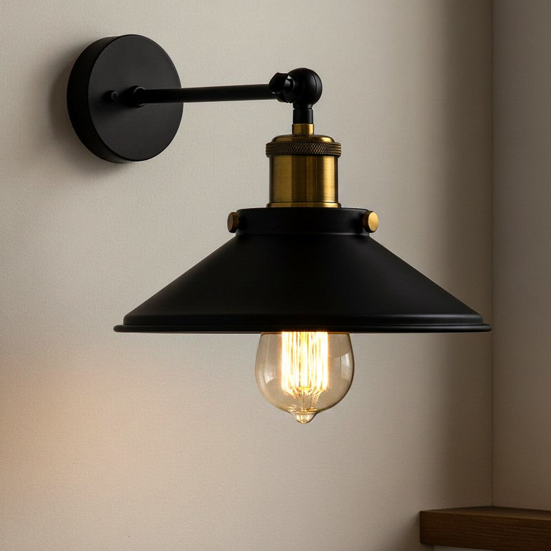 Avena Cone Metal Wall Lamp - Gold media 3