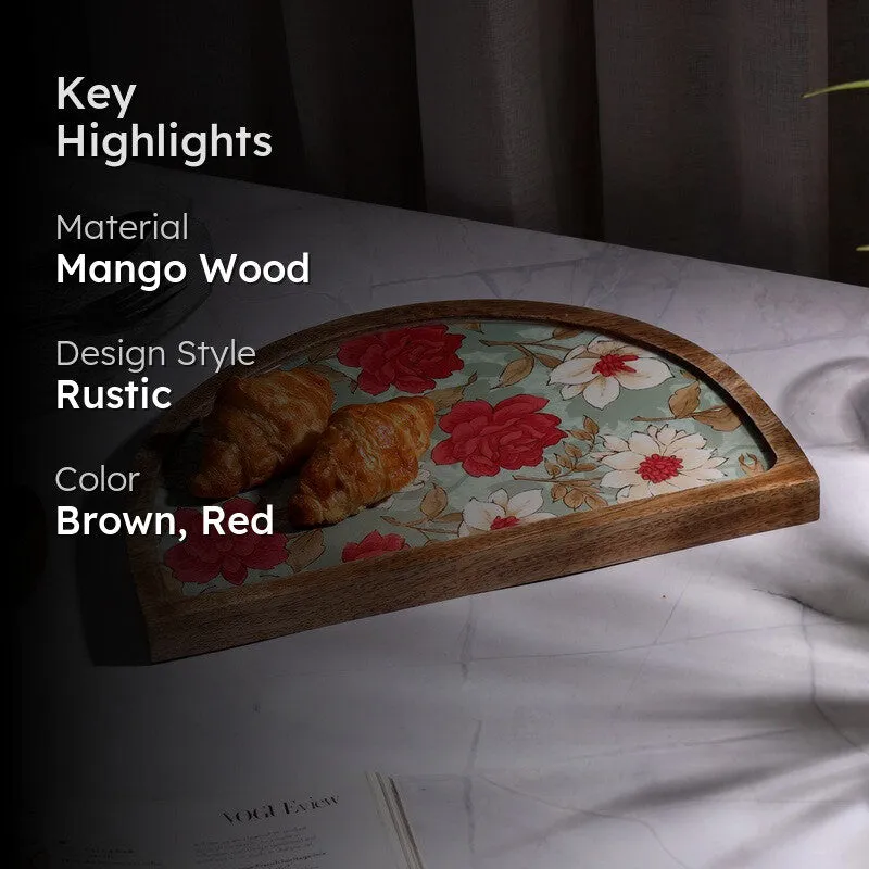 Elvarra Mango Wood Serving Tray Platter media 2