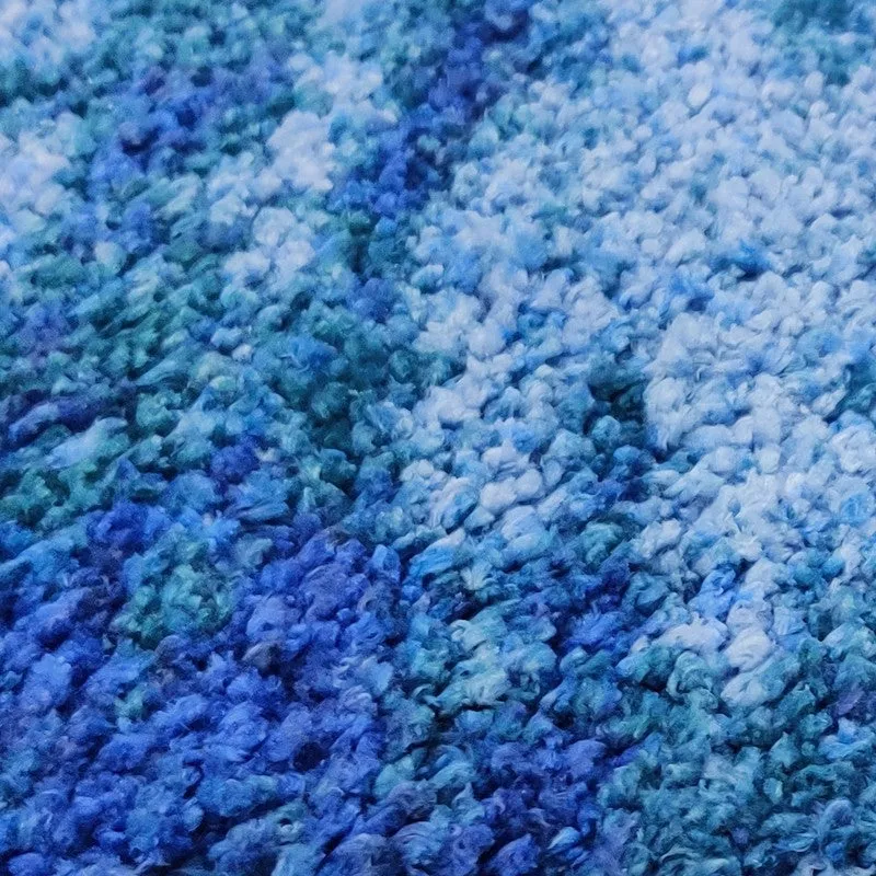 Ulros Abstract Micro Fiber Area Rug - Blue media 5